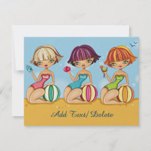 Convite Praia - Graduação - Hora das Meninas