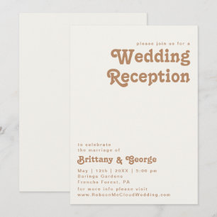 Convite Praia Retrô   Recepção de Casamento Marfim