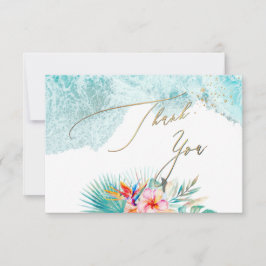 Convite Praia Tropical do Paraíso PixDezines Obrigado