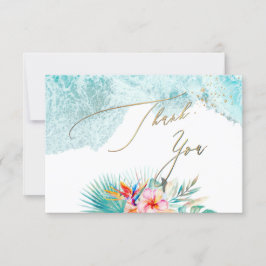 Convite Praia Tropical do Paraíso PixDezines Obrigado