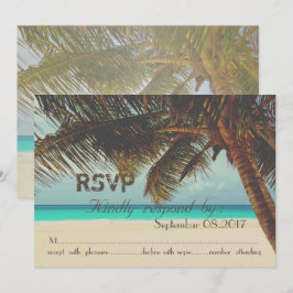 Convite Praia, Tropical, Palmeira RSVP