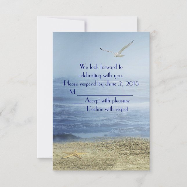 Convite Praia Tropical RSVP (Frente)