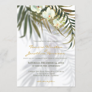Convite Praia Tropical Trendy Greenery Tudo Em Um Casament