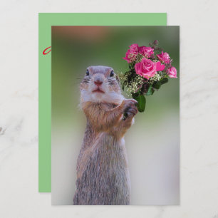 Convite Prairie Dog com Rosas Bridesmaid