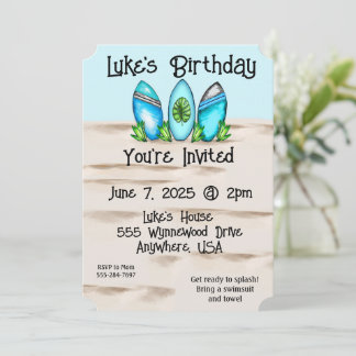 Convite Pranchas Surf Retro