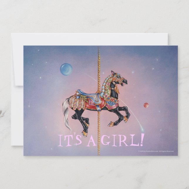 CONVITE PRANCING PONY CAROUSEL (Frente)