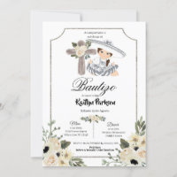 Prata branca mexicana Charra Gir Bautizo Invitació