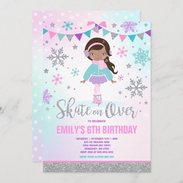 Convite Prata do Partido da Pele de Gelo de Concurso (Frente/Verso)