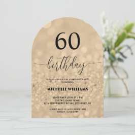 Convite Prata Dourado Glitter Caligrafia Aniversário