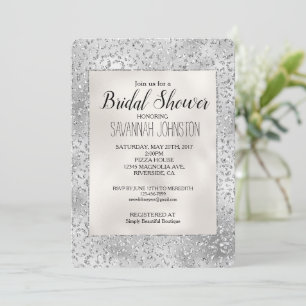 Convite Prata Leopardo Imprime Luxo Bridal