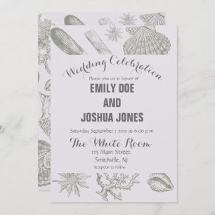 Convite Prateleiras de Arte Suave de Seashell