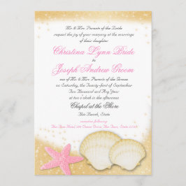 Convite Prateleiras de Sparkle Beach Sea Sheland Starfish
