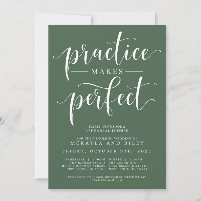 Convite Prática Faz Janto perfeito no ensaio de casamento (Frente)