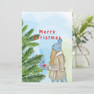 Convite Pratos de papel árvore de Natal aquarela