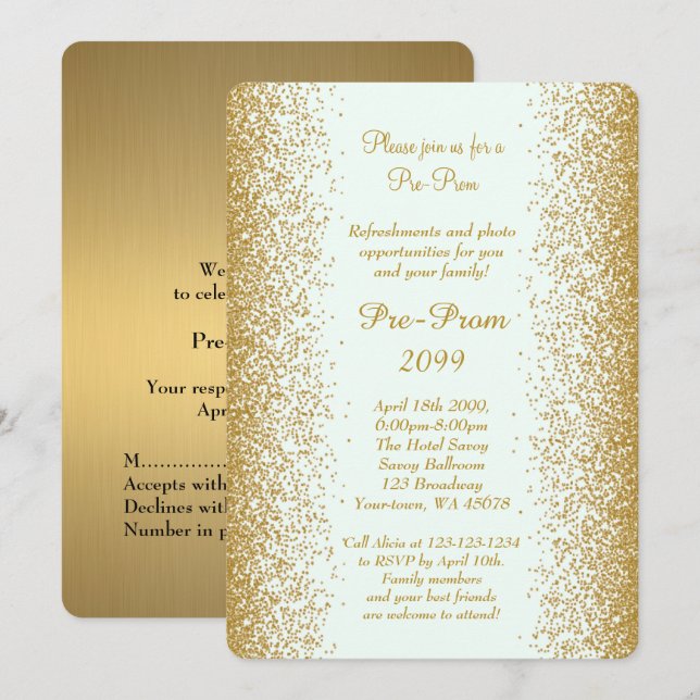 Convite Pré-Baile de formatura, Pré-Baile de formatura, Qu (Frente/Verso)