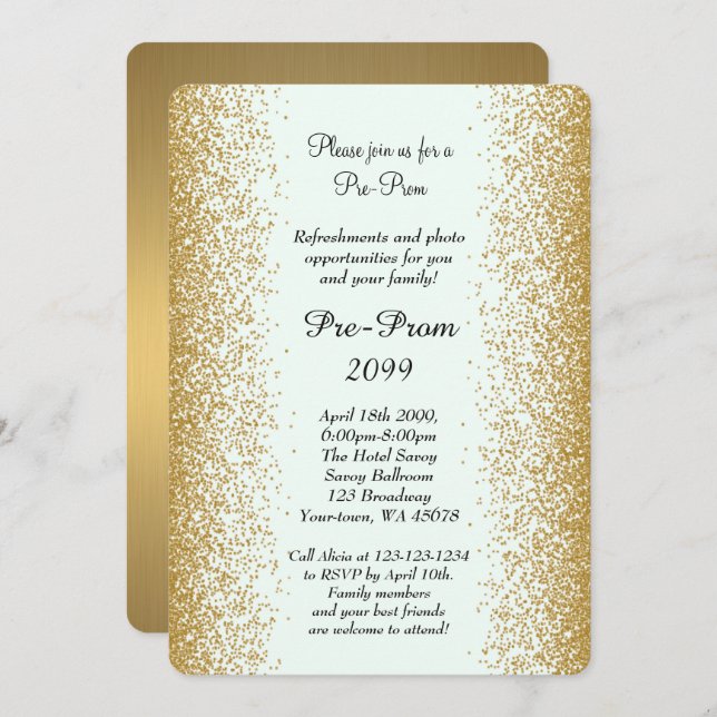 Convite Pré-Baile de formatura, Pré-Baile de formatura, Qu (Frente/Verso)