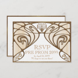 Convite PRE BAILE DE FORMATURA RSVP, grande Gatsby, ouro