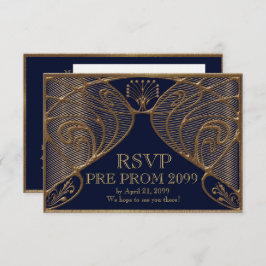 Convite PRE BAILE DE FORMATURA RSVP, grande Gatsby, ouro