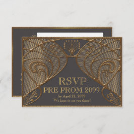 Convite PRE BAILE DE FORMATURA RSVP, grande Gatsby, ouro
