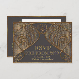 Convite PRE BAILE DE FORMATURA RSVP, grande Gatsby, ouro