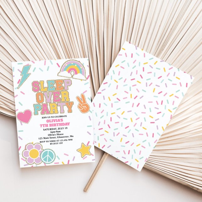 Convite Pré-Disquete Dormindo No Aniversário (Criador carregado)