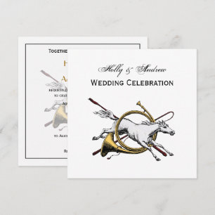 Convite Pré-Papoila Equestre Pulando Pela Cor Do Corno