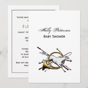 Convite Pré-Papoila Equestre Pulando Pela Cor Do Corno