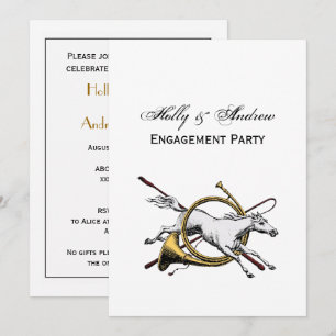 Convite Pré-Papoila Equestre Pulando Pela Cor Do Corno