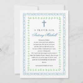 Convite Prece do Batismo da Cruz Verde Azul