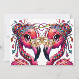 Convite Precioso Flavty Flamingos