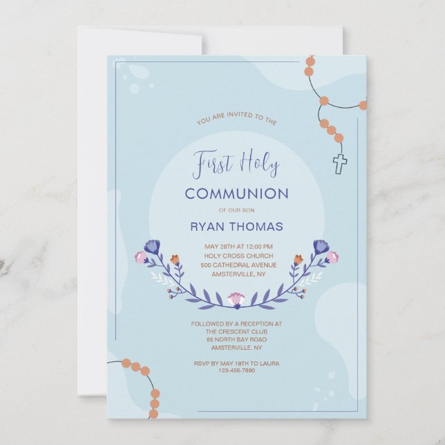 Convite Precioso para a Comunhão (Frente)