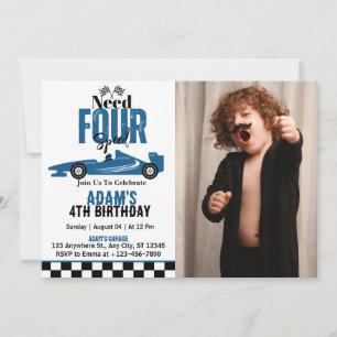 Convite Precisa de 4 rochas de velocidade, 4° aniversário,