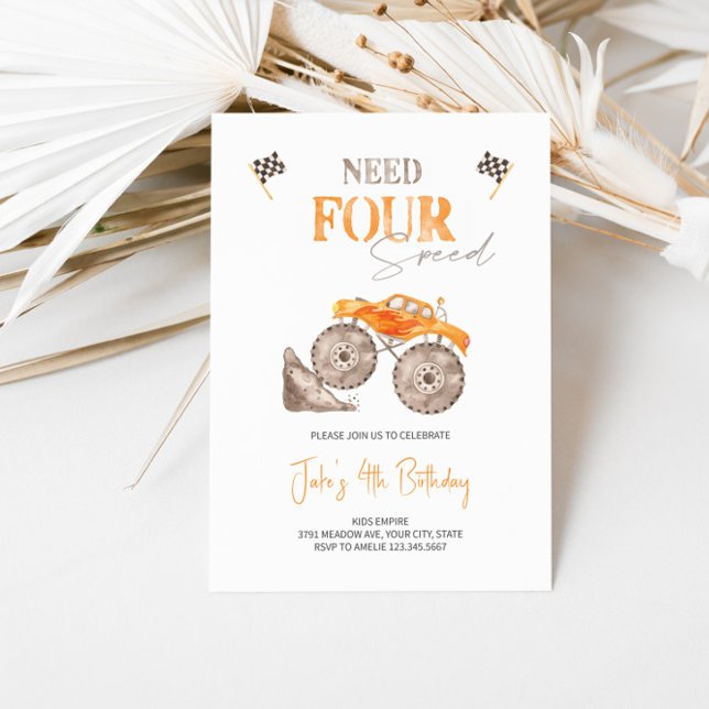 Convite Precisa De Quatro Voos De Monstro Laranja De Veloc (Criador carregado)