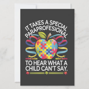 Convite Precisa de um Autismo Paraprofissional especial