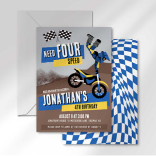 Convite Precisa de uma Moto de Motocross de Quatro Velocid