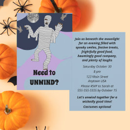 Convite Precisa Relaxar Festa de Halloween