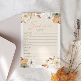 Convite Predições Do Chá de fraldas De Abóbora Para O Cart