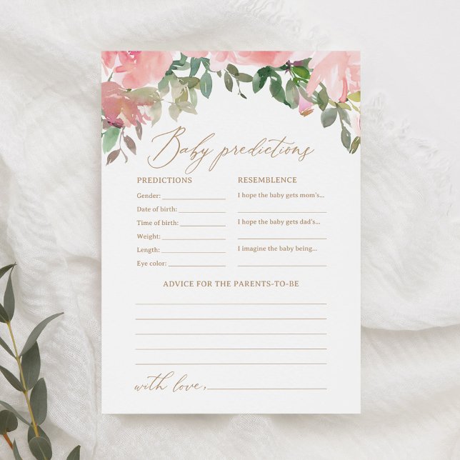 Convite Predições e conselhos sobre o Chá de fraldas Flora (Criador carregado)