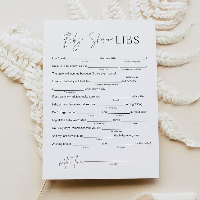 Convite Preencha as lixas do Chá de fraldas HARLOW no jogo (Criador carregado)