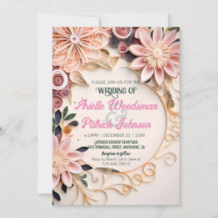 Convite Preenchimento de Papel Personalizado de Casamento