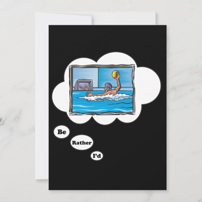 Convite preferencialmente estaria jogando polo aquático (Frente)