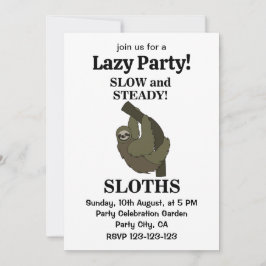 Convite Preguiça Preguiças Lento e Constante Preguiça Dive