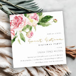 Convite Preguiçoso Preguiçoso Floral Doce Sessenta Anivers<br><div class="desc">Se precisar de mais alguma personalização,  por favor,  sinta-se à vontade para me enviar uma mensagem em yellowfebstudio@gmail.com.</div>