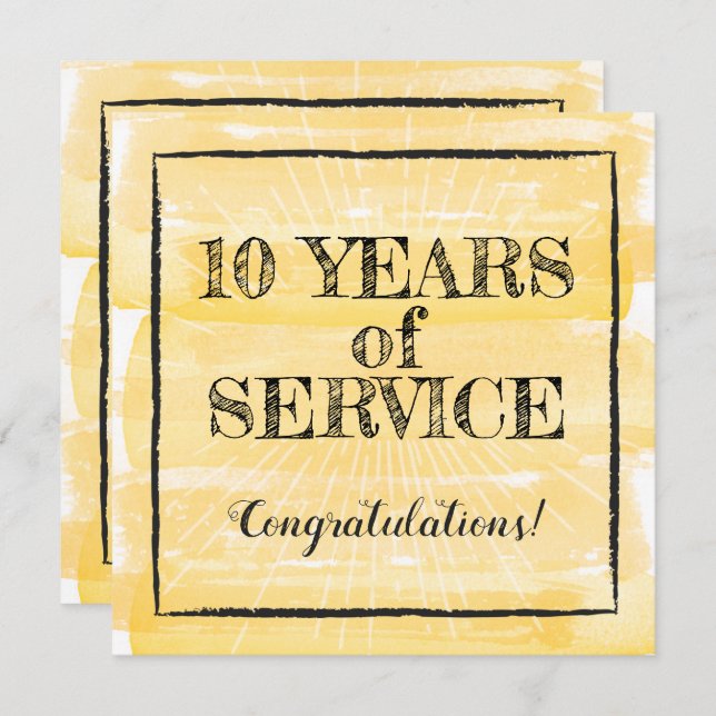 Convite Prêmio de reconhecimento de aniversário de funcion (Frente/Verso)