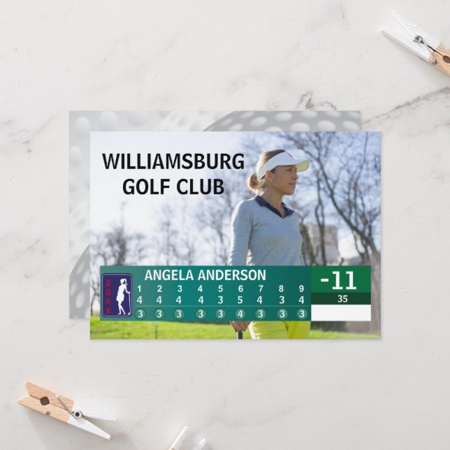 Convite Prêmio GOLF TOURNAMENT LOW SCORE GOLFER (Frente/Verso In Situ)