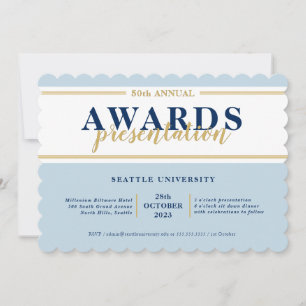 Convite PRÊMIOS JANTAM o evento moderno marinho azul