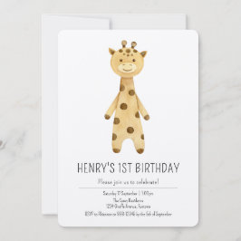 Convite Premium, Ensino de primeiro aniversario para Garot