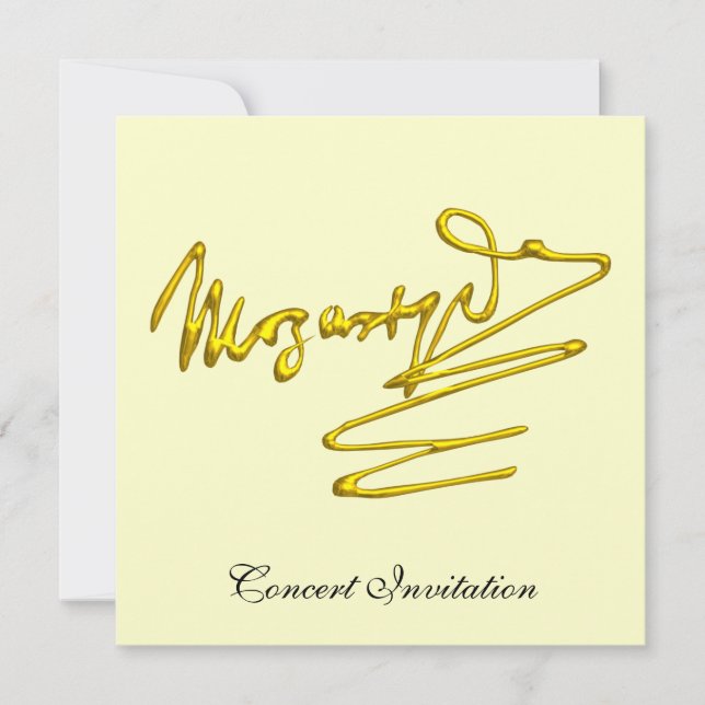 CONVITE PREOCUPAÇÃO COM MOZART, DOURADA ASSINATURA (Frente)