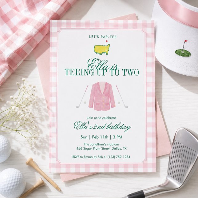 Convite Preparando para Dois Aniversário de Golfe 2 Anos X (Criador carregado)