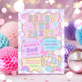 Convite Preparar segundo aniversário Varsity do Groovy Pre